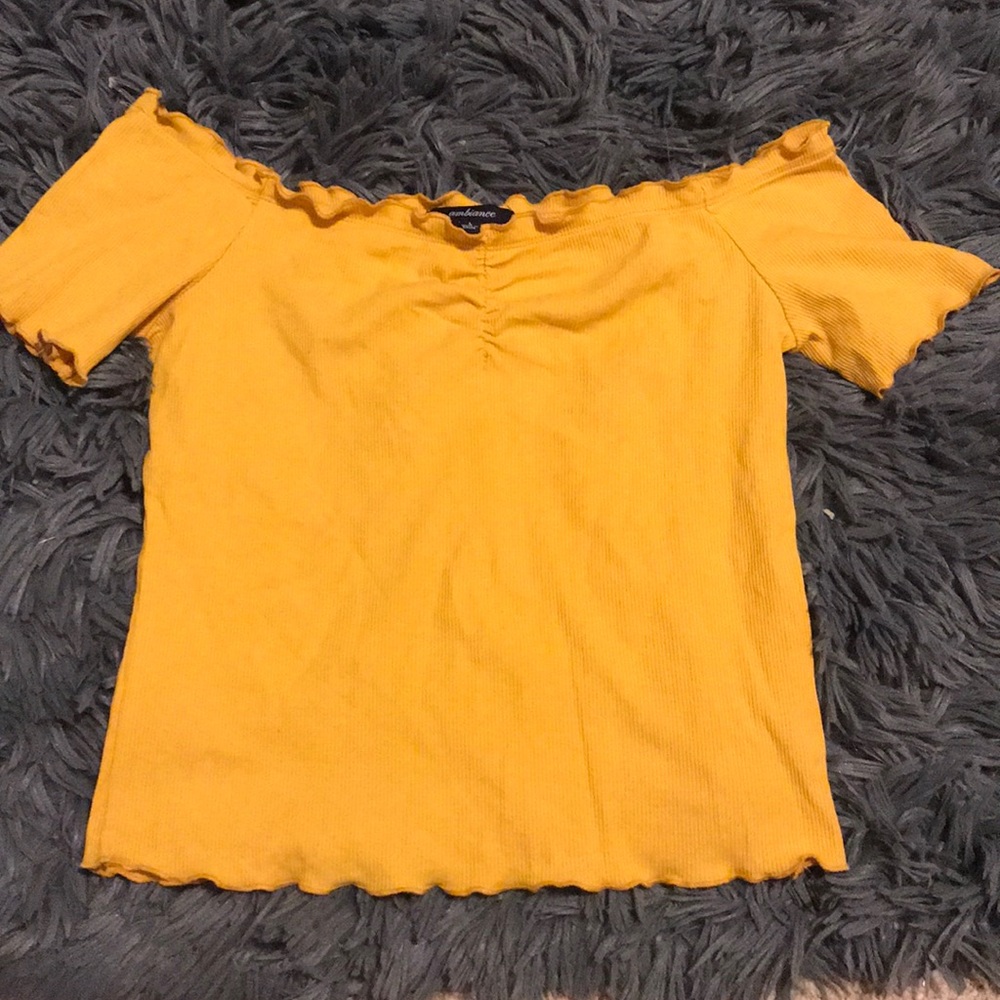 Yellow Off the Shoulder Top